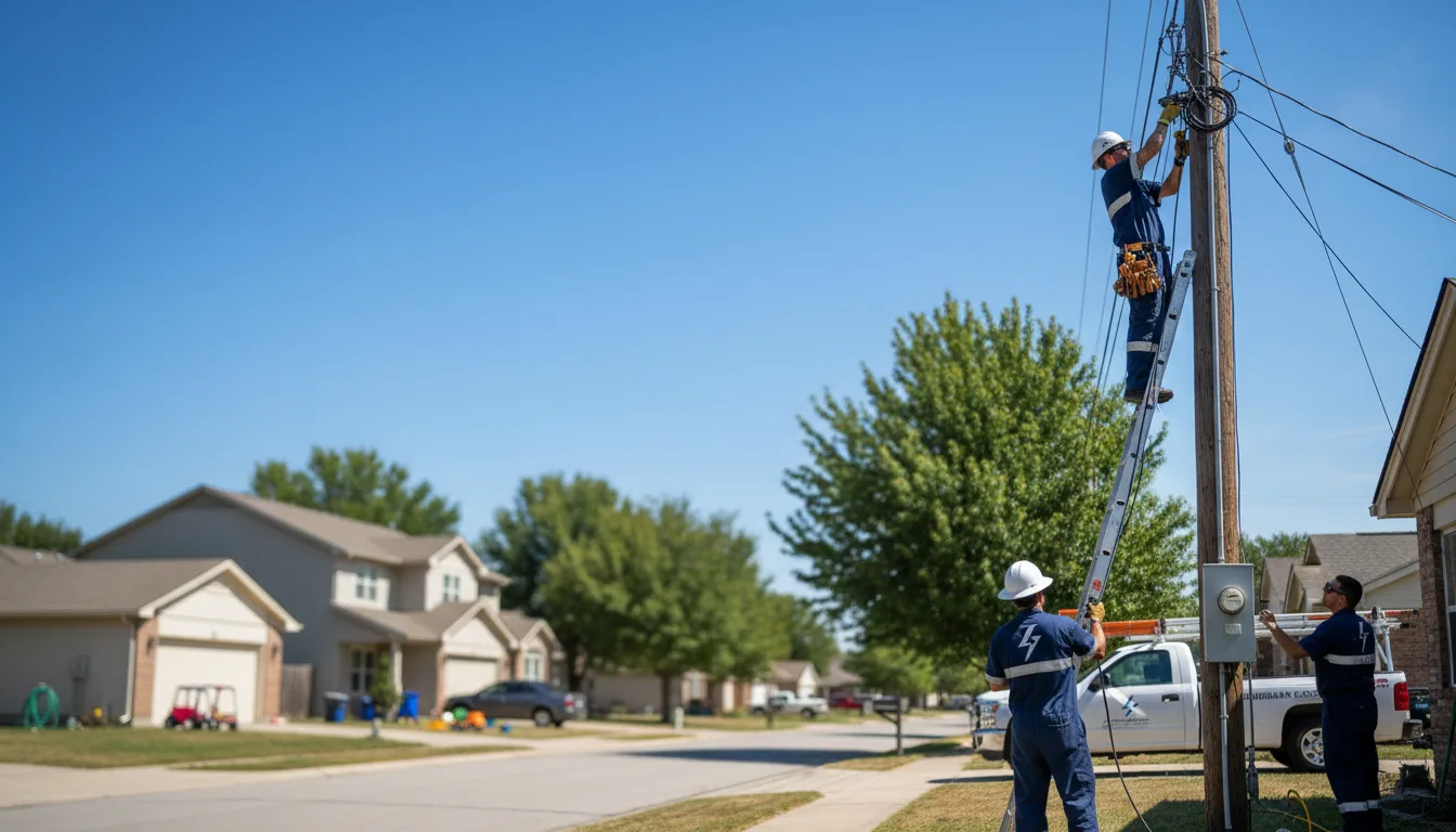 Residential electrician providing installation services in Bisbee, ND